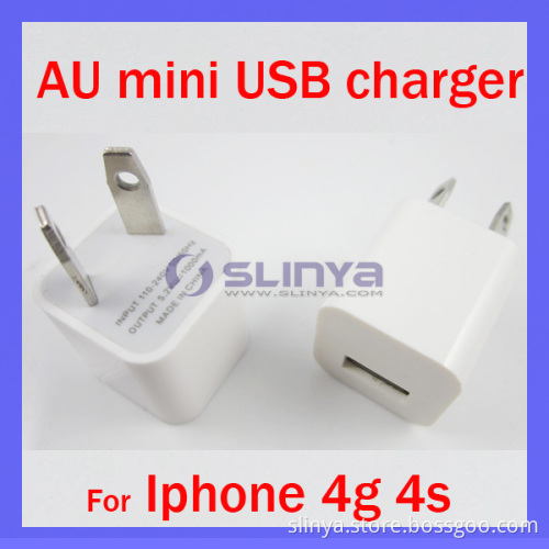 for iPhone 4G 4s Australia New Zealand Mini Wall USB Charger Adapter (SL-C16)